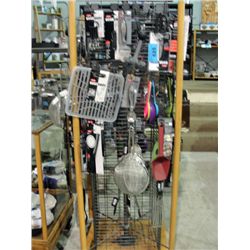 One display section of assorted new kitchen tools