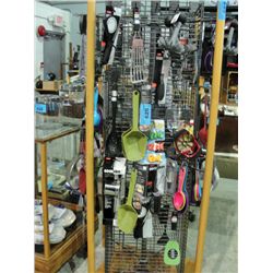 One display section of assorted new kitchen tools