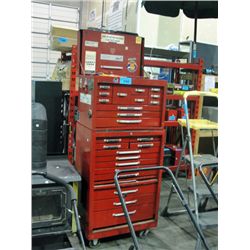 Mechanics 2pc rolling tool cabinet complete with