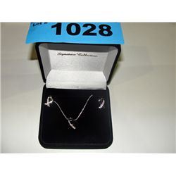 Sterling silver and semi precious stone necklace