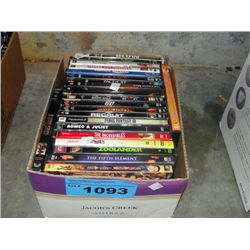 Box of assorted DVD movies