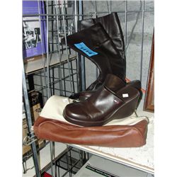 3pc set ladies leather purse boots and shoes