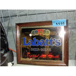 Framed lebatts mirror advertisment