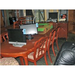 13pc solid fruitwood dining room suite;