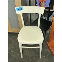 White wooden side chair
