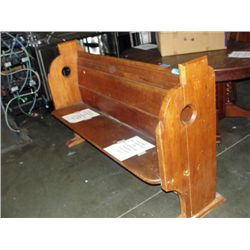 Vintage church bench