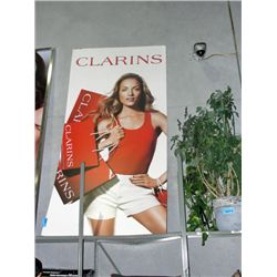 Large Clarins advertisement poster