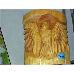Log carving eagle