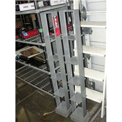 Grey metal with heavy base media stand