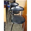 Image 1 : 2 black leather bar stools