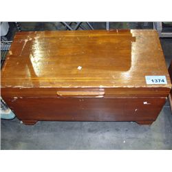 Vintage wooden trunk