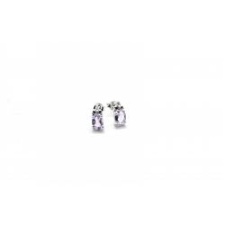 Amethyst & Diamond earrings
