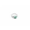 Image 1 : Emerald & Diamond Silver Estate ring