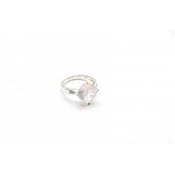 Rose Quartz & Diamond Estate ring