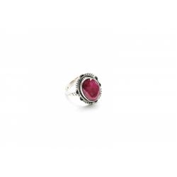 Sterling Silver Oval Cut Ruby ring