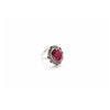 Image 1 : Sterling Silver Oval Cut Ruby ring
