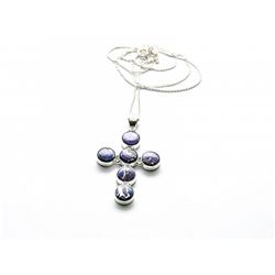 Sterling Silver Turquoise Cross necklace