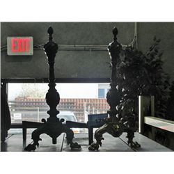 Set of lions head fire dogs