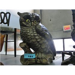 Ceramic owl yard ornament