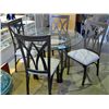 Image 1 : 5pc dinette set; glass top table with 4 chairs