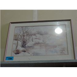 Framed forest in winter print