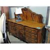 Image 1 : 9 drawer serpantine front oak dresser with