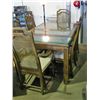 Image 2 : 11pc oak dining room suite; table, 2 leafs,