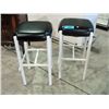 Image 1 : Pair of black and white bar stools
