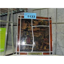 Leaded stained glass decorative panel