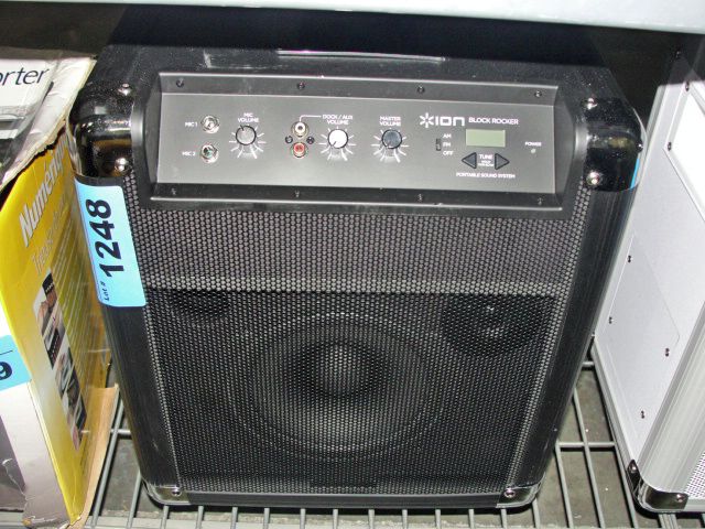ion block rocker portable sound system for ipod