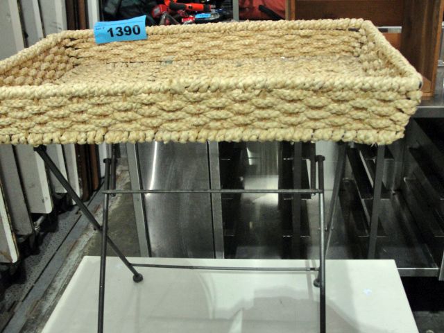 Wicker display stand