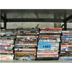 Large shelf lot of DVD movies