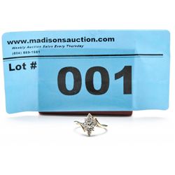 10Kt Gold Diamond Cluster ring