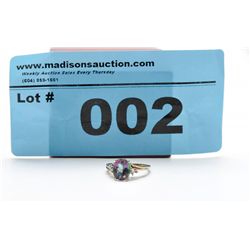 10Kt Gold Mystic Topaz & Diamond ring