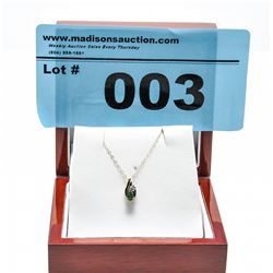 !4Kt Gold Emerald & Diamond Pendant