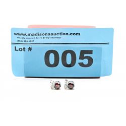 Garnet & Diamond earrings