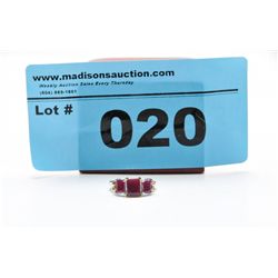 Ruby & Diamond ring in Silver