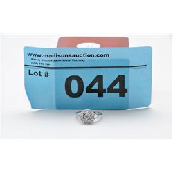 Genuine Tanzanite & Diamond ring in Silver