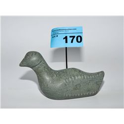 Inuit soapstone carving "seal", signed by artist