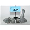 Image 1 : Group of 4 small Inuit soapstone carvings