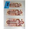 Image 1 : 3 royal canadian mint 1986 2 dollar bank notes