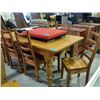 Image 1 : Solid pine country dining room table; complete