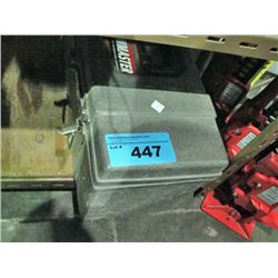 Grey toolbox and contents