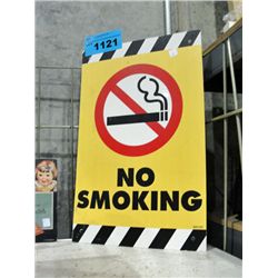 tin "no smoking" sign