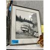 Image 1 : Framed logging truck print