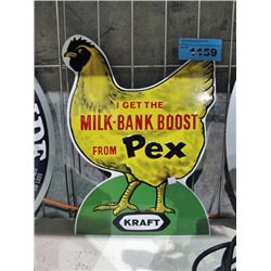 Kraft tin chicken advertisment sign