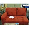 Image 1 : Red microfiber suede sectional sofa section
