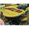 Image 1 : Oak single pedastol  dining table with 4 pressed