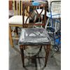 Image 1 : Brown leather seated barstool