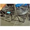 Image 1 : Metal with glass top coffee table